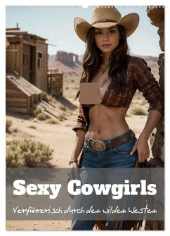 Sexy Cowgirls (Wandkalender 2025 DIN A2 hoch), CALVENDO Monatskalender - Calvendo;Bee, Ally