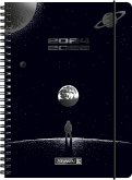 Schülerkalender 2024/2025 "Outer Space", 2 Seiten = 1 Woche, A5, 208 Seiten, schwarz