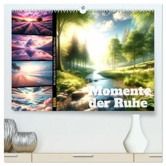 Momente der Ruhe - Beruhigende Ansichten für jeden Monat (hochwertiger Premium Wandkalender 2025 DIN A2 quer), Kunstdruck in Hochglanz