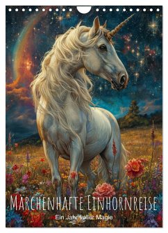 Märchenhafte Einhornreise - Ein Jahr voller Magie (Wandkalender 2025 DIN A4 hoch), CALVENDO Monatskalender - Calvendo;artefacti