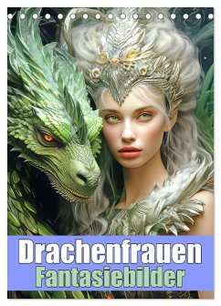 Drachenfrauen - Fantasiebilder (Tischkalender 2025 DIN A5 hoch), CALVENDO Monatskalender - Calvendo;Brunner-Klaus, Liselotte