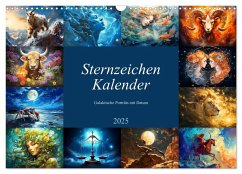 Sternzeichen-Kalender - Galaktische Porträts mit Datum (Wandkalender 2025 DIN A3 quer), CALVENDO Monatskalender - Calvendo;Frost, Anja