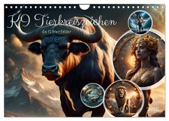 KI Tierkreiszeichen (Wandkalender 2025 DIN A4 quer), CALVENDO Monatskalender - Calvendo;Schimmack, Claudia