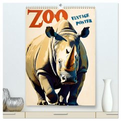 Zoo Vintage-Poster (hochwertiger Premium Wandkalender 2025 DIN A2 hoch), Kunstdruck in Hochglanz - Calvendo;Utz, Renate