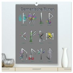 Germanische Runen (hochwertiger Premium Wandkalender 2025 DIN A2 hoch), Kunstdruck in Hochglanz