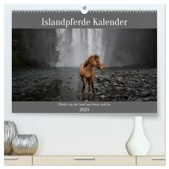 Islandpferde Kalender - Pferde von der Insel aus Feuer und Eis (hochwertiger Premium Wandkalender 2025 DIN A2 quer), Kunstdruck in Hochglanz - Calvendo;Voth, Alexandra