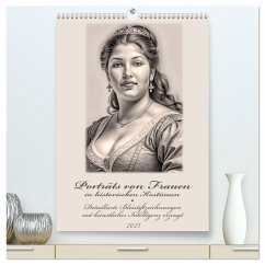 Porträts von Frauen in historischen Kostümen (hochwertiger Premium Wandkalender 2025 DIN A2 hoch), Kunstdruck in Hochglanz