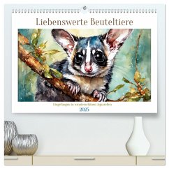 Liebenswerte Beuteltiere (hochwertiger Premium Wandkalender 2025 DIN A2 quer), Kunstdruck in Hochglanz - Calvendo;Whitter, Babette