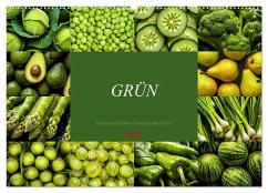 GRÜN - Gemüse und Obst - Knackig und Frisch (Wandkalender 2025 DIN A2 quer), CALVENDO Monatskalender