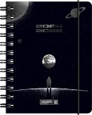 Schülerkalender 2024/2025 "Outer Space", 1 Seite = 1 Tag, A6, 352 Seiten, schwarz