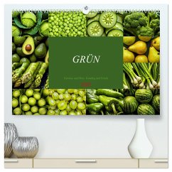 GRÜN - Gemüse und Obst - Knackig und Frisch (hochwertiger Premium Wandkalender 2025 DIN A2 quer), Kunstdruck in Hochglanz - Calvendo;Michel, Susan