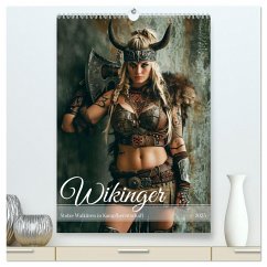Wikinger - Stolze Walküren in Kampfbereitschaft (hochwertiger Premium Wandkalender 2025 DIN A2 hoch), Kunstdruck in Hochglanz - Calvendo;Frost, Anja