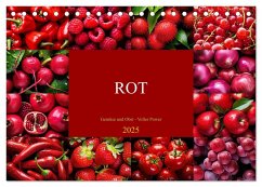 ROT - Gemüse und Obst - Voller Power (Tischkalender 2025 DIN A5 quer), CALVENDO Monatskalender - Calvendo;Michel, Susan