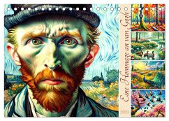 Eine Hommage an van Gogh (Tischkalender 2025 DIN A5 quer), CALVENDO Monatskalender