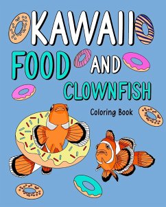 Kawaii Food and Clownfish Coloring Book - Paperland