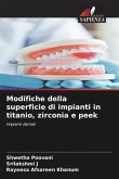 Modifiche della superficie di impianti in titanio, zirconia e peek