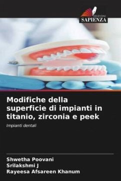 Modifiche della superficie di impianti in titanio, zirconia e peek - Poovani, Shwetha;J, Srilakshmi;Khanum, Rayeesa Afsareen