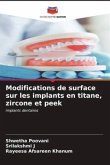 Modifications de surface sur les implants en titane, zircone et peek