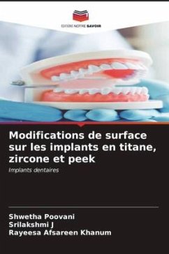 Modifications de surface sur les implants en titane, zircone et peek - Poovani, Shwetha;J, Srilakshmi;Khanum, Rayeesa Afsareen