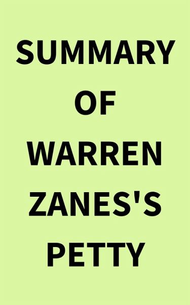 Summary of Warren Zanes's Petty (eBook, ePUB)