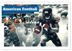 American Football - Durch KI-Technologie zum Leben erweckte Momente (Wandkalender 2025 DIN A2 quer), CALVENDO Monatskalender