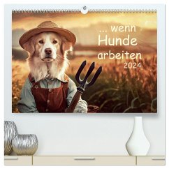 Wenn Hunde arbeiten (hochwertiger Premium Wandkalender 2025 DIN A2 quer), Kunstdruck in Hochglanz - Calvendo;calmbacher, Christiane