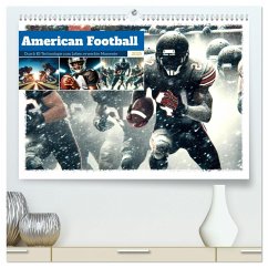 American Football - Durch KI-Technologie zum Leben erweckte Momente (hochwertiger Premium Wandkalender 2025 DIN A2 quer), Kunstdruck in Hochglanz - Calvendo;Warstat, Marco