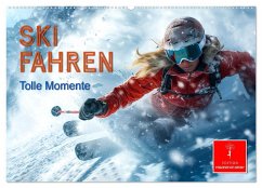 Skifahren - tolle Momente (Wandkalender 2025 DIN A2 quer), CALVENDO Monatskalender