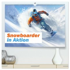 Snowboarder in Aktion (hochwertiger Premium Wandkalender 2025 DIN A2 quer), Kunstdruck in Hochglanz