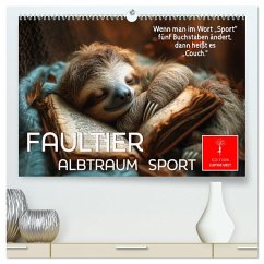 Faultier - Albtraum Sport (hochwertiger Premium Wandkalender 2025 DIN A2 quer), Kunstdruck in Hochglanz - Calvendo;Roder, Peter
