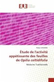 Étude de l'activité appétissante des feuilles de Opilia celtidifolia