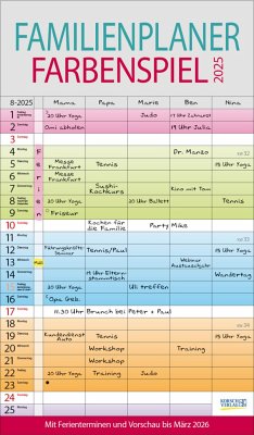 Familienplaner Farbenspiel 2025