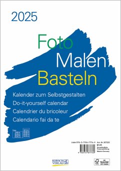 Foto-Malen-Basteln Bastelkalender A4 weiß 2025