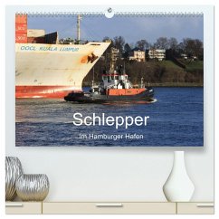 Schlepper im Hamburger Hafen (hochwertiger Premium Wandkalender 2025 DIN A2 quer), Kunstdruck in Hochglanz - Calvendo;Simonsen / Hamborg-Foto, Andre