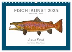 Fisch als Kunst 2025: Atlantische Lachse (Wandkalender 2025 DIN A3 quer), CALVENDO Monatskalender - Calvendo;Vecsei, Paul