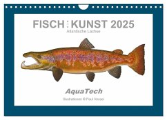 Fisch als Kunst 2025: Atlantische Lachse (Wandkalender 2025 DIN A4 quer), CALVENDO Monatskalender