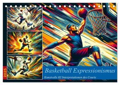 Basketball Expressionismus - Kunstvolle KI Interpretationen des Courts (Tischkalender 2025 DIN A5 quer), CALVENDO Monatskalender - Calvendo;Warstat, Marco