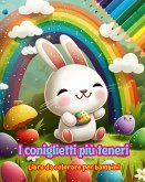 I coniglietti più teneri - Libro da colorare per bambini - Scene creative e divertenti di conigli sorridenti