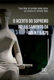 O acerto do Supremo no julgamento da ADI n.º 5.679 (eBook, ePUB)