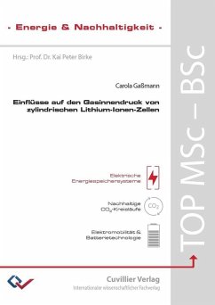 Cover Einflüsse auf den Gasinnendruck von zylindrischen Lithium-Ionen-Zellen (eBook, PDF)