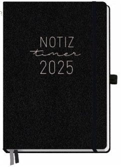 Wochen-Notiz-Timer Classic 2025 A5 12 Monate KL [Schwarz]