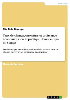 Taux de change, ouverture et croissance économique en République démocratique du Congo (eBook, PDF)