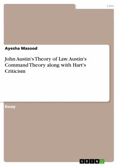 John Austin's Theory of Law. Austin's Command Theory along with Hart's Criticism (eBook, PDF) - Masood, Ayesha