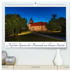 Auf den Spuren der Romanik zur blauen Stunde (hochwertiger Premium Wandkalender 2025 DIN A2 quer), Kunstdruck in Hochglanz - Calvendo;Graf, Uwe