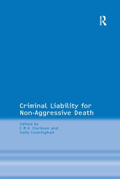 Criminal Liability for Non-Aggressive Death - Cunningham, Sally