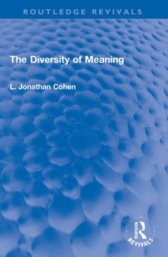 The Diversity of Meaning - Cohen, L Jonathan