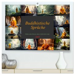 Buddhistische Sprüche (hochwertiger Premium Wandkalender 2025 DIN A2 quer), Kunstdruck in Hochglanz - Calvendo;Meutzner, Dirk