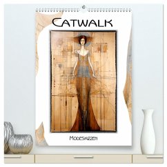 Catwalk - Modeskizzen (hochwertiger Premium Wandkalender 2025 DIN A2 hoch), Kunstdruck in Hochglanz - Calvendo;Krätschmer, Erich