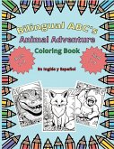 Bilingual ABC's Animal Adventure Coloring Book en Inglés y Español for Kids Ages 3-9