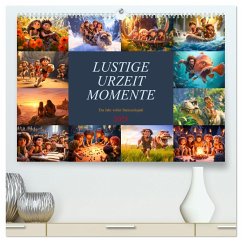 Lustige Urzeit Momente - Ein Jahr voller Steinzeitspaß (hochwertiger Premium Wandkalender 2025 DIN A2 quer), Kunstdruck in Hochglanz - Calvendo;Meutzner, Dirk